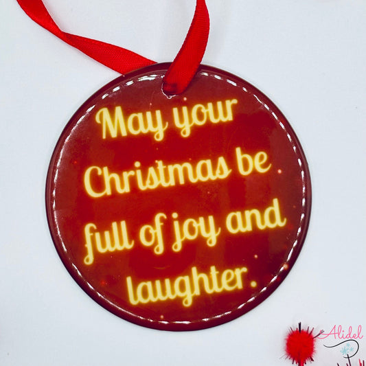 Love, Peace, Joy Christmas Ornament