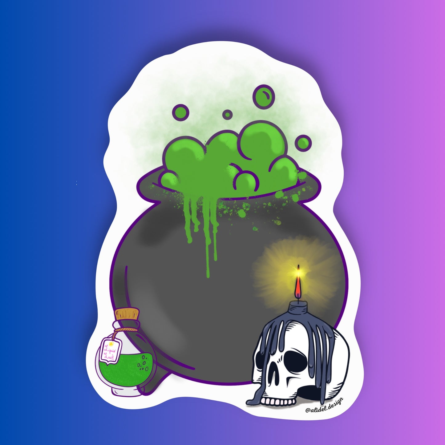 Witches Brew Die Cut Sticker