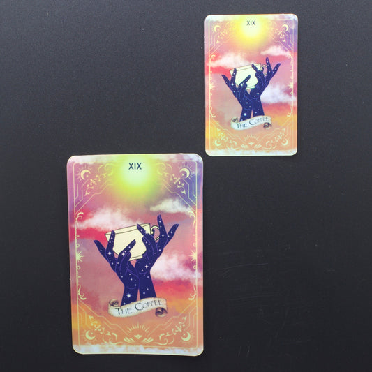 Coffee Tarot Card Sticker