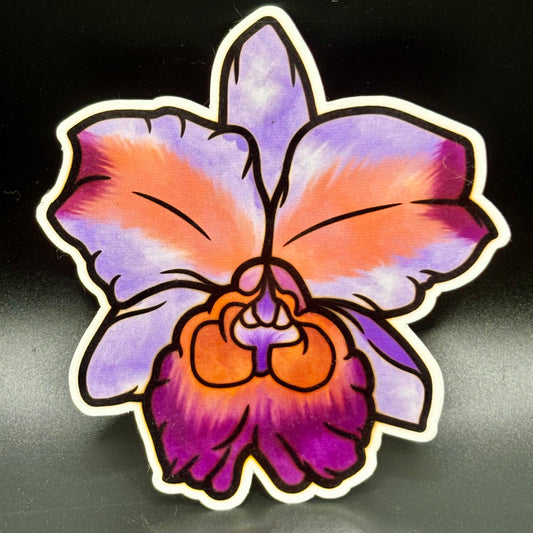 Cattleya Orchid Sticker