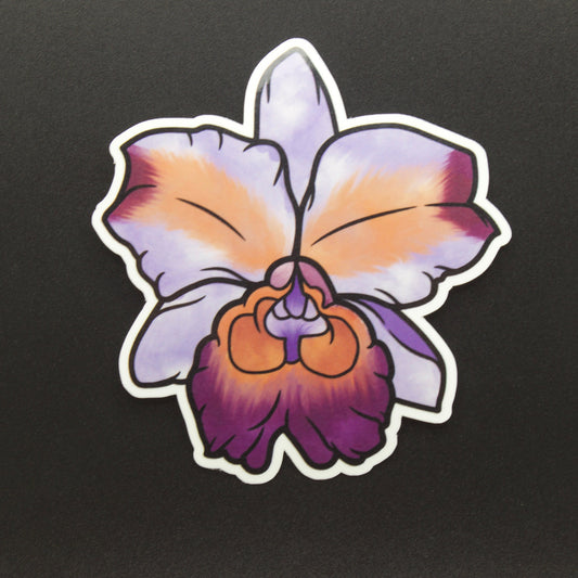 Cattleya Orchid Sticker